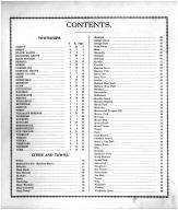 Table of Contents, Dane County 1904
